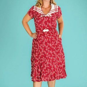 Vintage 1930's Style Emmy Design Silverscreen Sailorette Dress